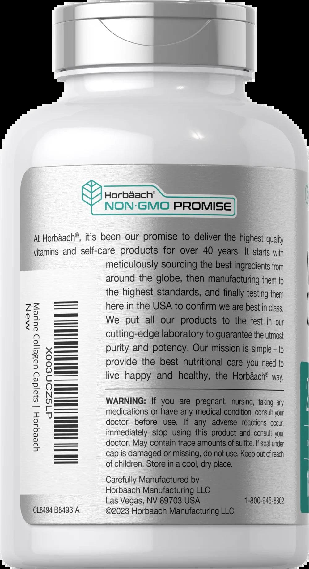 Marine Collagen Peptides 2000Mg | 180 Caplets | Non-Gmo, Gluten Free Supplement | by