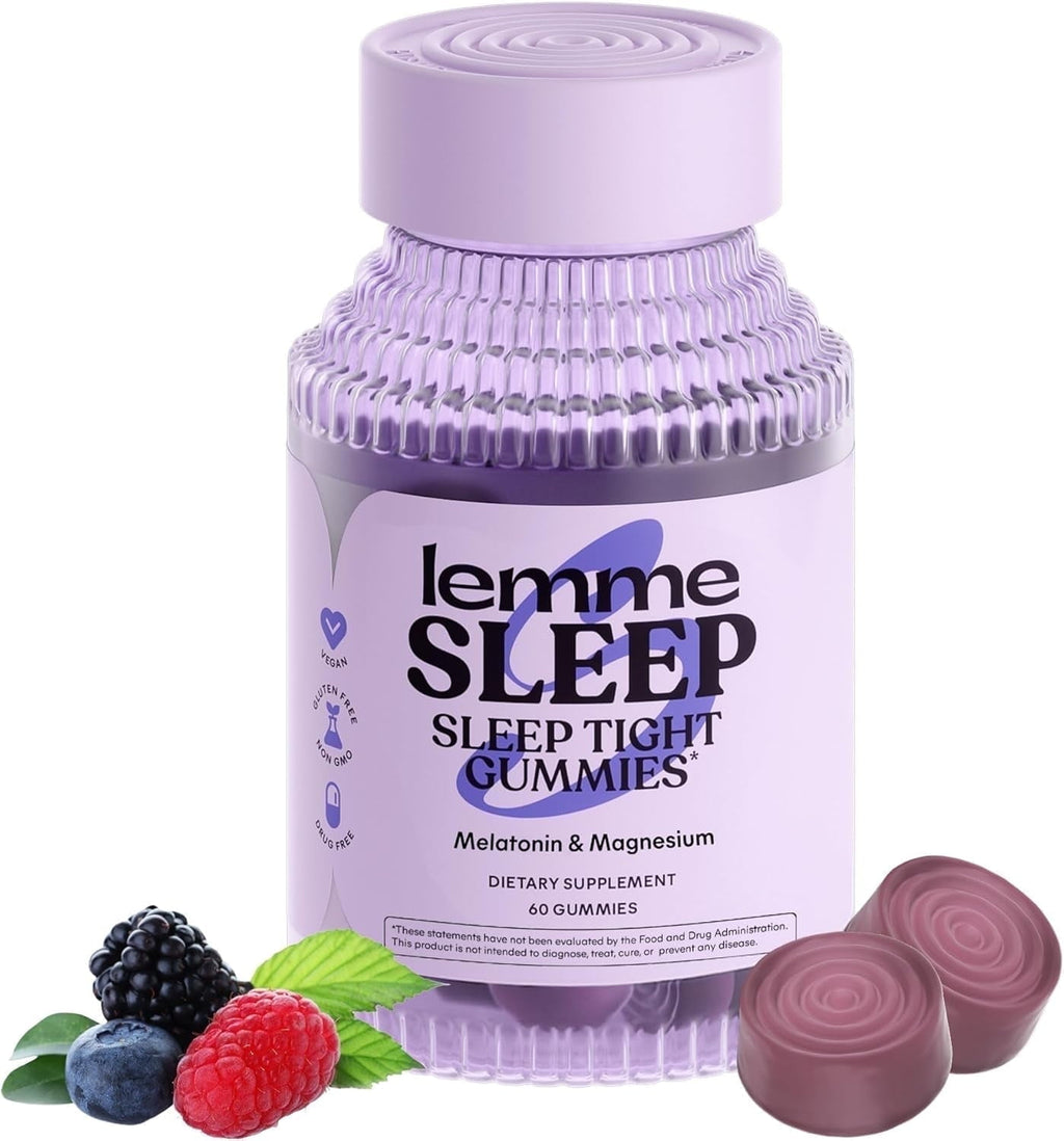 Sleep Gummies with 5Mg Melatonin, Elderberry, Magnesium, L-Theanine, Chamomile and Lavender, Drug-Free Nighttime Sleep Aid, Vegan, Gluten Free, Gelatin Free, Non GMO, Berry Flavored, 60 Count